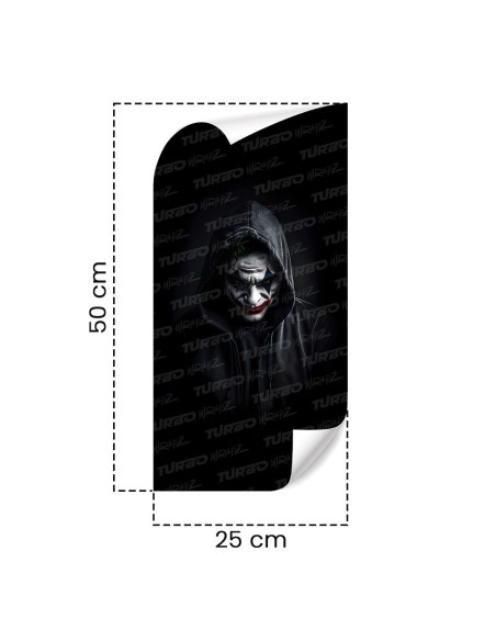 Naklejka na słupek samochodowy Joker w bluzie | TurboWrapz.com