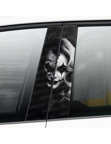 Sticker for car pillar Joker / Harley Quinn | TurboWrapz.com