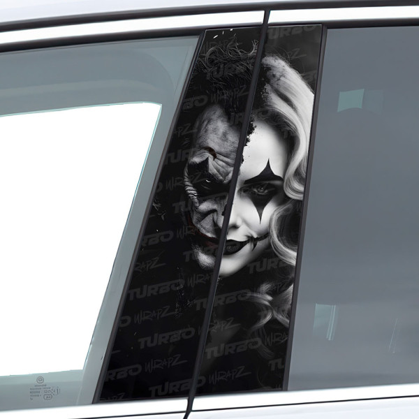 Sticker for car pillar Joker / Harley Quinn | TurboWrapz.com