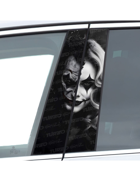 Sticker for car pillar Joker / Harley Quinn | TurboWrapz.com