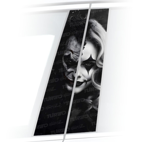 Sticker for car pillar Joker / Harley Quinn | TurboWrapz.com