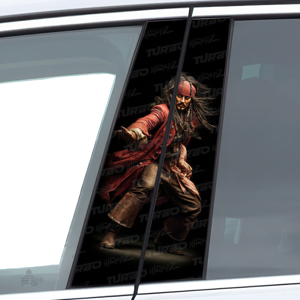 Naklejka na słupek samochodowy Jack Sparrow 4 | TurboWrapz.com