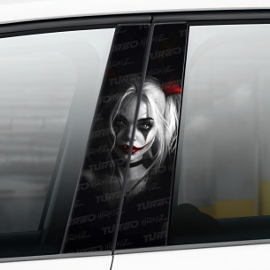 Sticker for car pillar Harley Quinn | TurboWrapz.com 2