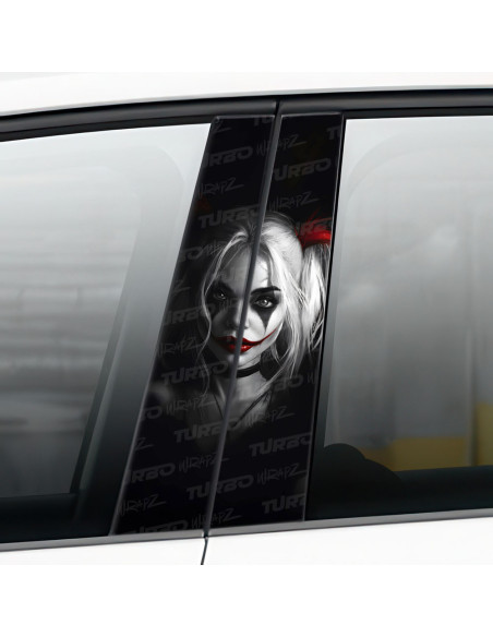 Naklejka na słupek samochodowy Harley Quinn | TurboWrapz.com