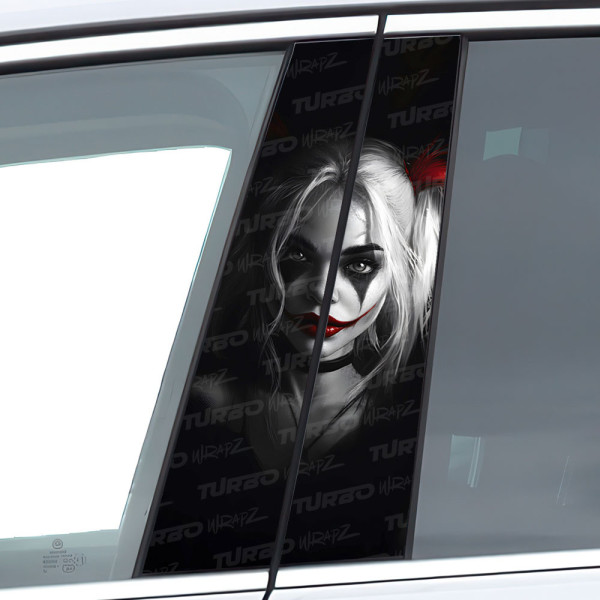 Sticker for car pillar Harley Quinn | TurboWrapz.com