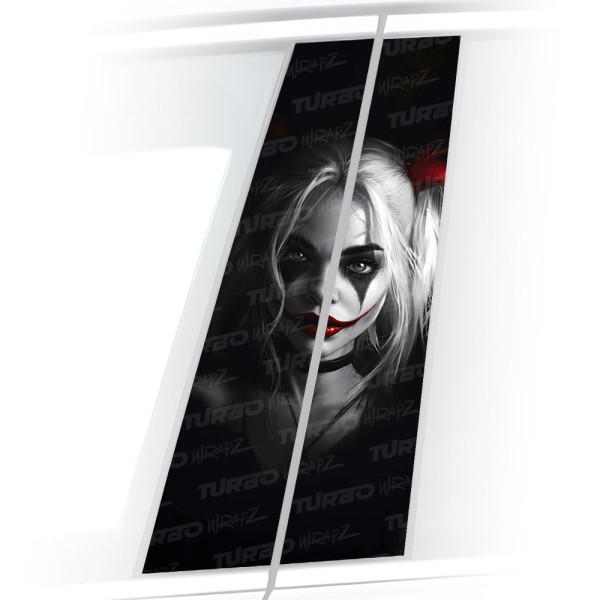 Sticker for car pillar Harley Quinn | TurboWrapz.com