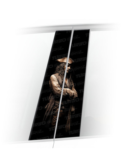 Sticker for car pillar Jack Sparrow 5 | TurboWrapz.com