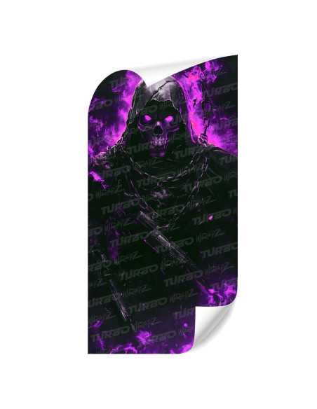 Naklejka na słupek samochodowy Fioletowa Czaszka | TurboWrapz.com