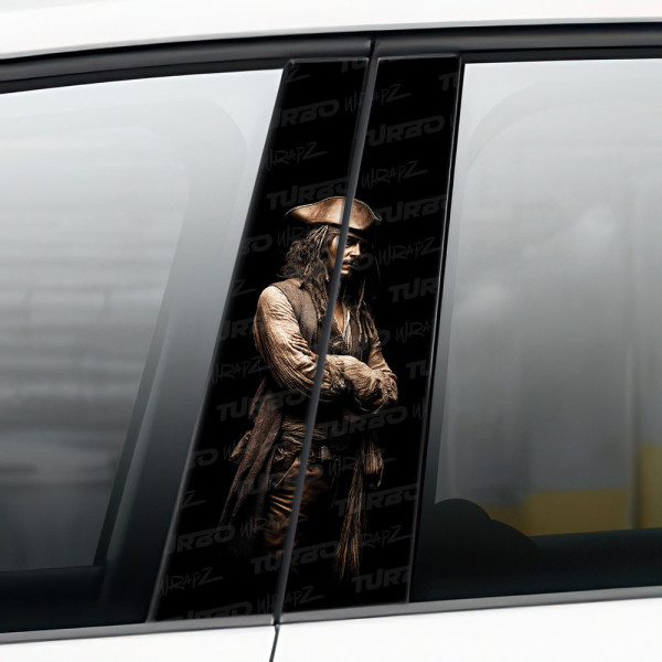 Sticker for car pillar Jack Sparrow 5 | TurboWrapz.com