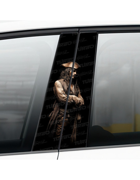 Sticker for car pillar Jack Sparrow 5 | TurboWrapz.com