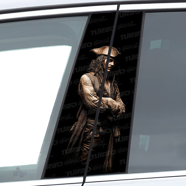 Sticker for car pillar Jack Sparrow 5 | TurboWrapz.com