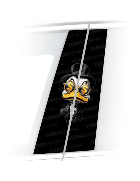 Sticker for car pillar Scrooge McDuck Dollar | TurboWrapz.com