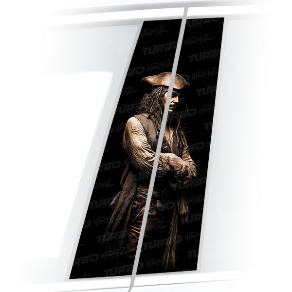 Sticker for car pillar Jack Sparrow 5 | TurboWrapz.com