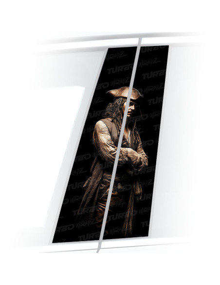 Sticker for car pillar Jack Sparrow 5 | TurboWrapz.com