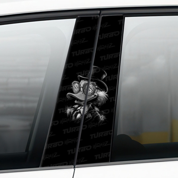 Sticker for car pillar Scrooge McDuck Dollar | TurboWrapz.com