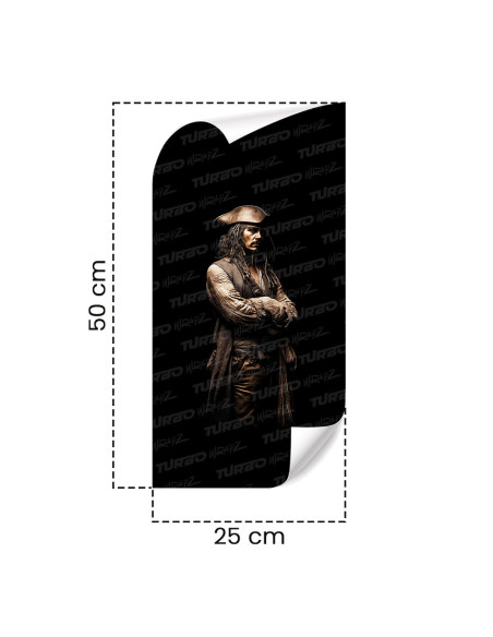 Sticker for car pillar Jack Sparrow 5 | TurboWrapz.com