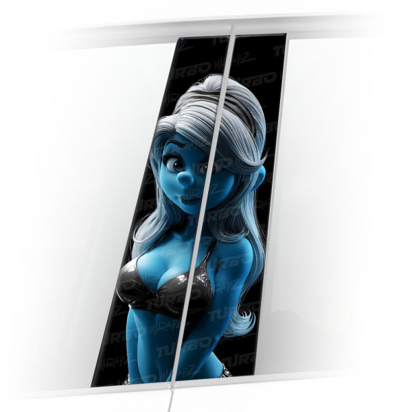 Sticker for car pillar Smerfetka | TurboWrapz.com