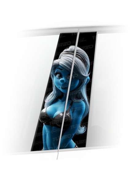 Sticker for car pillar Smerfetka | TurboWrapz.com