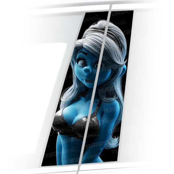 Sticker for car pillar Smerfetka | TurboWrapz.com