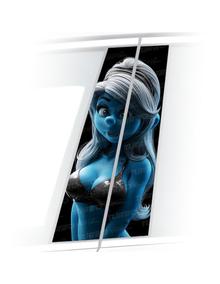 Sticker for car pillar Smerfetka | TurboWrapz.com