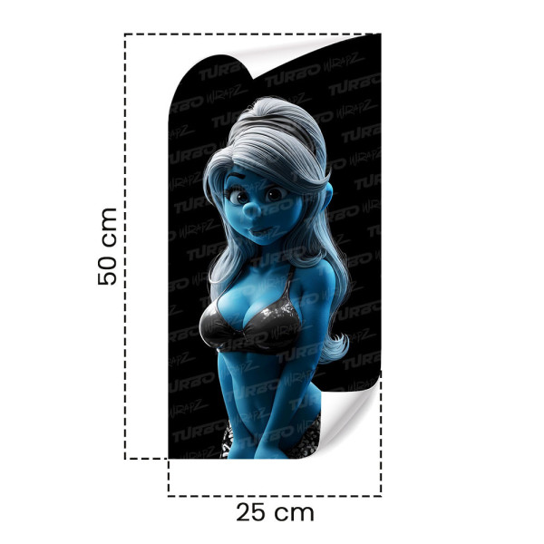 Sticker for car pillar Smerfetka | TurboWrapz.com