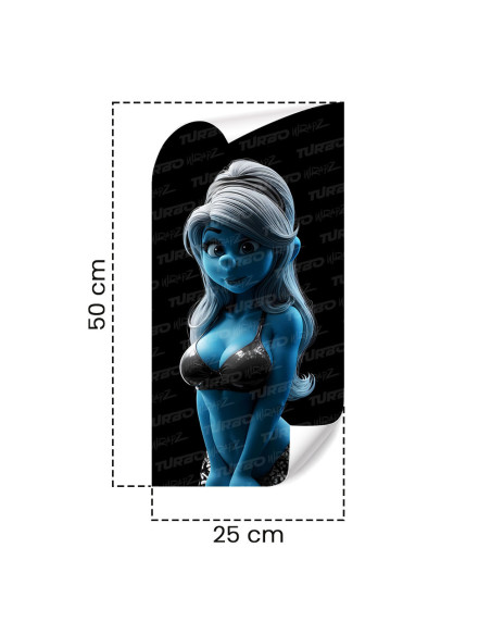 Sticker for car pillar Smerfetka | TurboWrapz.com