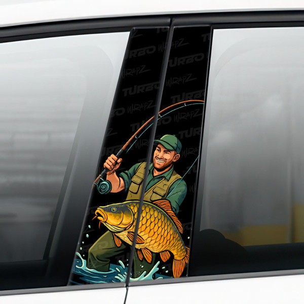 Sticker for car pillar Wędkarz | TurboWrapz.com