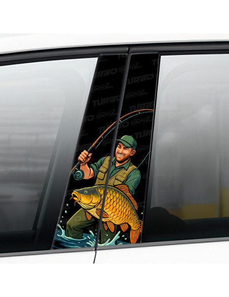 Sticker for car pillar Wędkarz | TurboWrapz.com