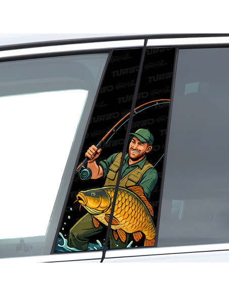 Sticker for car pillar Wędkarz | TurboWrapz.com