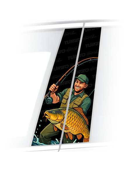 Sticker for car pillar Wędkarz | TurboWrapz.com