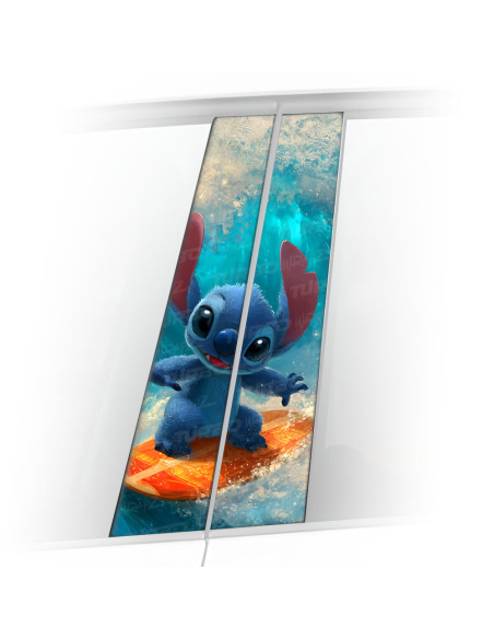 Naklejka na słupek samochodowy Stitch Surfer | TurboWrapz.com