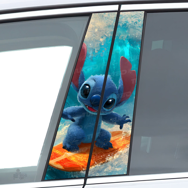 Naklejka na słupek samochodowy Stitch Surfer | TurboWrapz.com