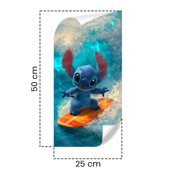 Naklejka na słupek samochodowy Stitch Surfer | TurboWrapz.com