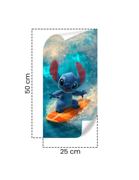 Naklejka na słupek samochodowy Stitch Surfer | TurboWrapz.com