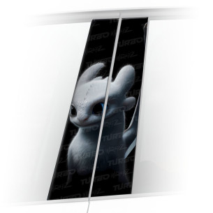 Sticker for car pillar Jak wytresować smoka Biała Furia | TurboWrapz.com