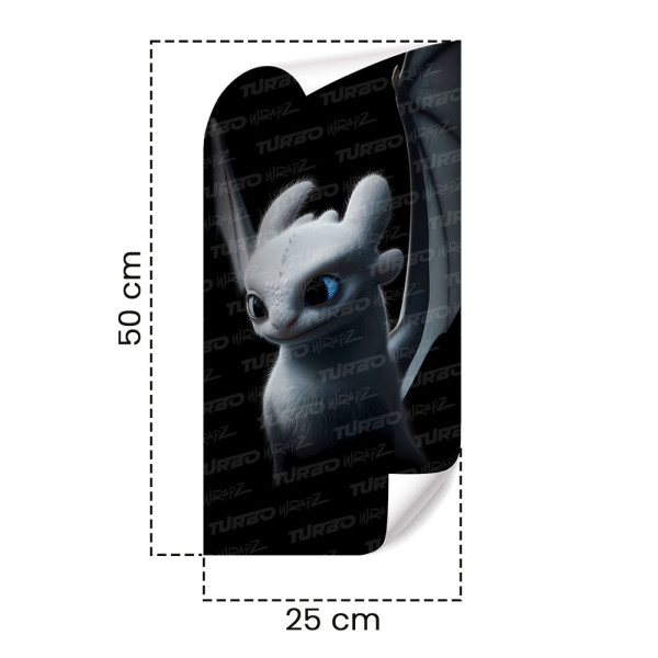 Sticker for car pillar Jak wytresować smoka Biała Furia | TurboWrapz.com