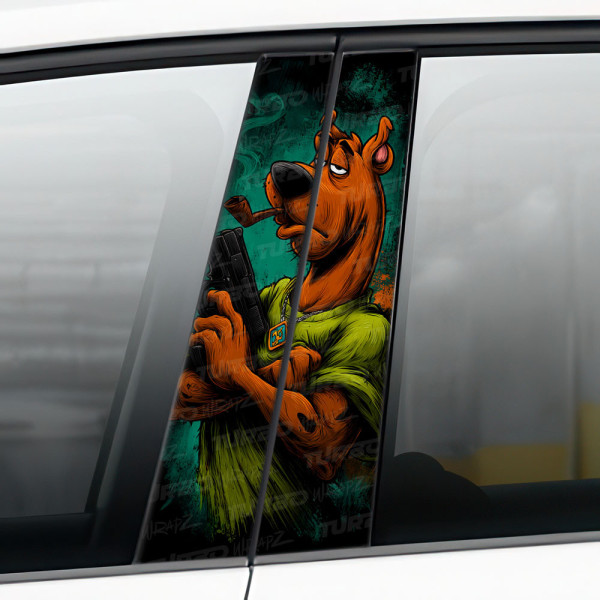 Naklejka na słupek samochodowy Scooby Doo Gangster | TurboWrapz.com