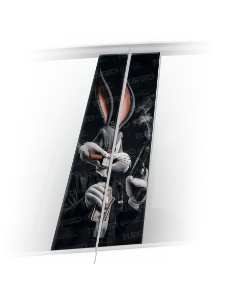 Naklejka na słupek samochodowy Królik Bugs Gangster | TurboWrapz.com