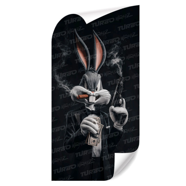 Naklejka na słupek samochodowy Królik Bugs Gangster | TurboWrapz.com