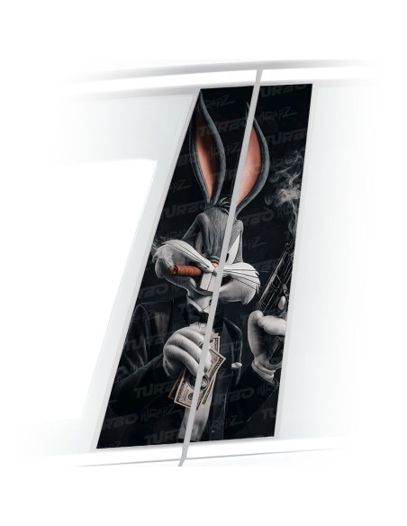 Sticker for car pillar Królik Bugs Gangster | TurboWrapz.com