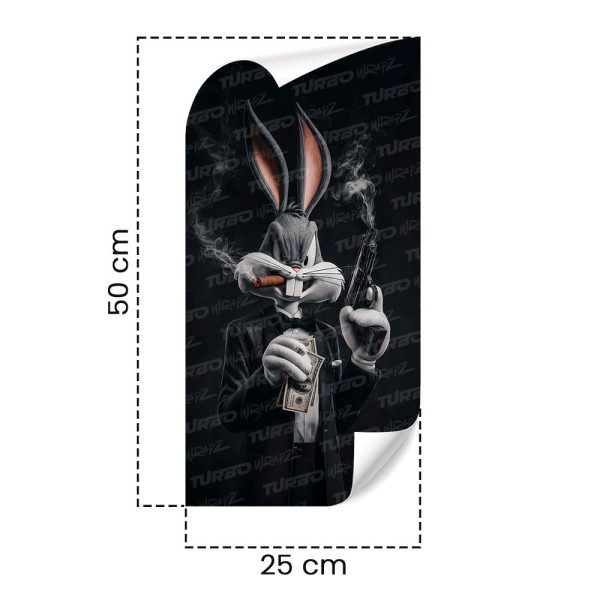 Sticker for car pillar Królik Bugs Gangster | TurboWrapz.com