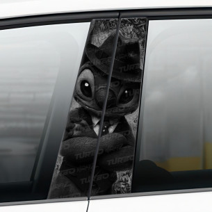 Sticker for car pillar Stitch Gangster | TurboWrapz.com 2