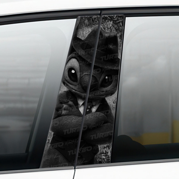 Naklejka na słupek samochodowy Stitch Gangster | TurboWrapz.com