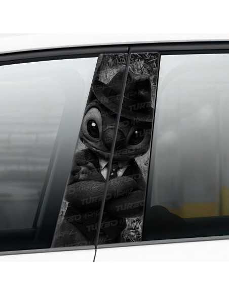 Sticker for car pillar Stitch Gangster | TurboWrapz.com