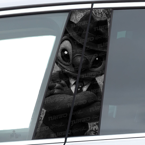 Sticker for car pillar Stitch Gangster | TurboWrapz.com