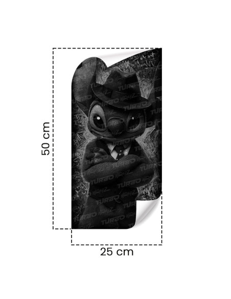 Sticker for car pillar Stitch Gangster | TurboWrapz.com