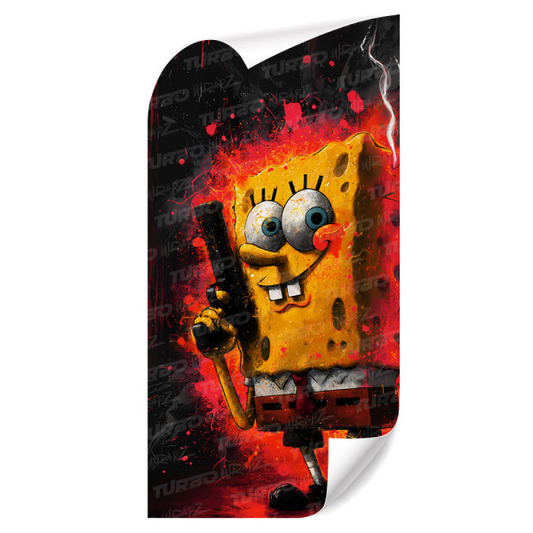 Naklejka na słupek samochodowy Spongebob Gangster | TurboWrapz.com