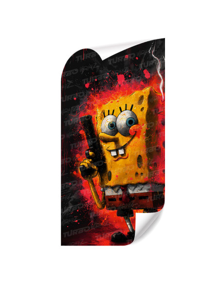 Sticker for car pillar Spongebob Gangster | TurboWrapz.com