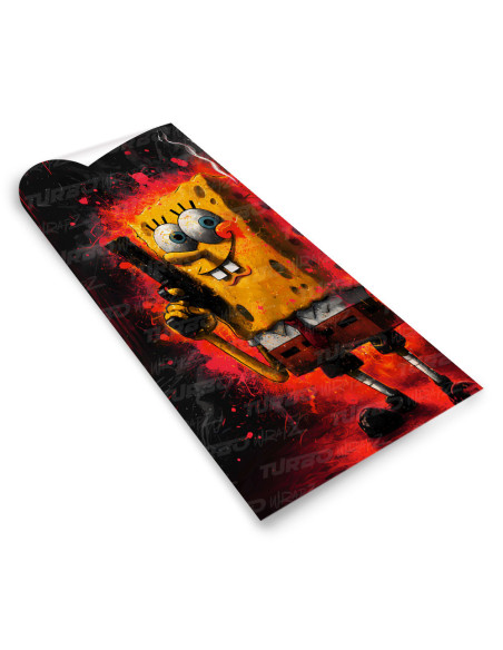 Sticker for car pillar Spongebob Gangster | TurboWrapz.com