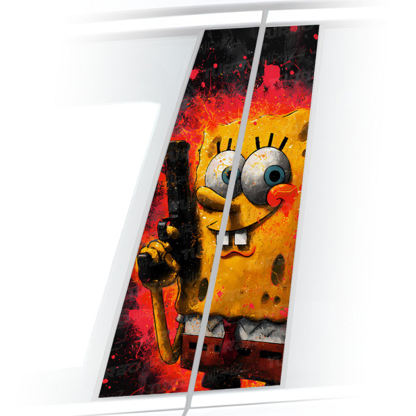 Naklejka na słupek samochodowy Spongebob Gangster | TurboWrapz.com